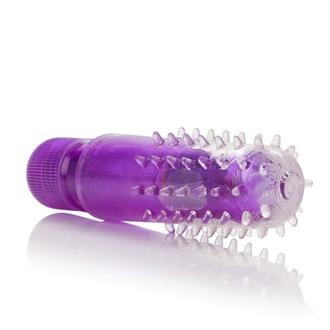 Waterproof travel blaster with silicone sleeve, purple Sex Toy Product