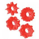 Basic essentials set of 4 rings - red Sex Toy Product