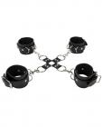 Ouch Leather Hand And Leg Cuffs Black Image 4