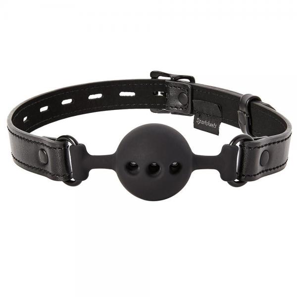 Sportsheets Saffron Breathable Ball Gag Black O/S Sex Toy Product