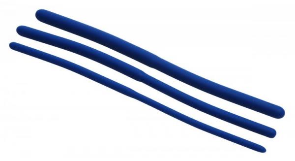 Invasion Silicone Urethral Sound Trainer Blue Set Of 3 Sex Toy Product