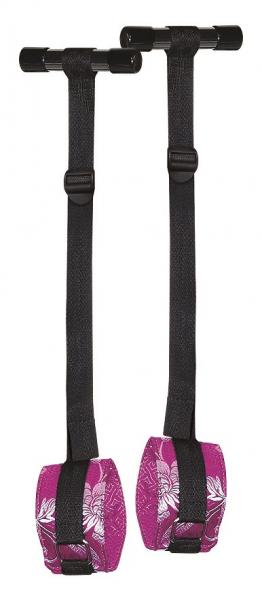 Over The Door Bondage Cuffs Pink Sex Toy Product