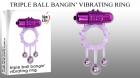 TRIPLE BALL BANGIN' VIBRATING RING Sex Toy Product