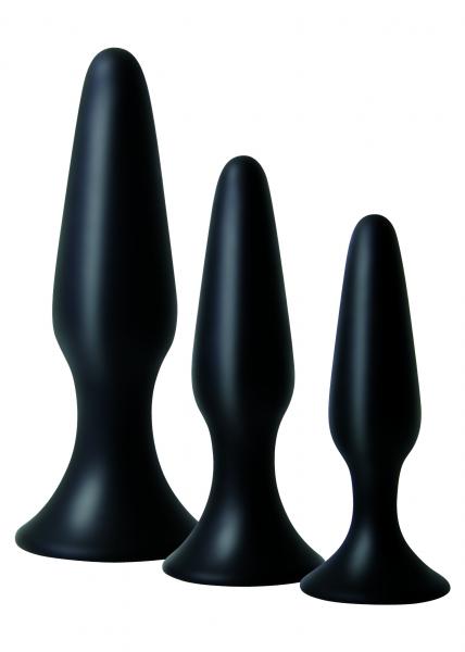 Booty Boot Camp Training Kit 3 Butt Plugs Black Sex Toy Product