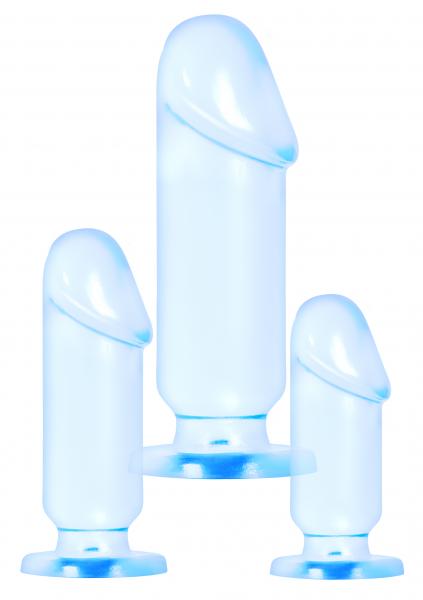 Beginner's Backdoor Kit 3 Plugs Blue Sex Toy Product