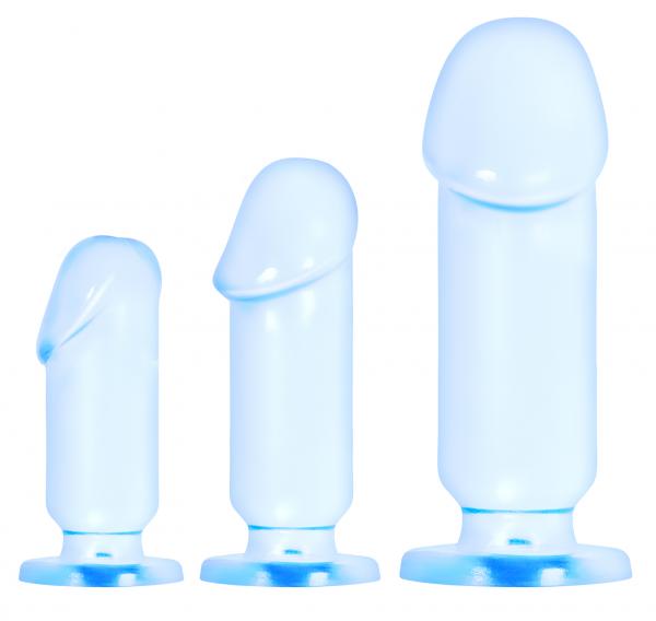 Beginner's Backdoor Kit 3 Plugs Blue Sex Toy Product