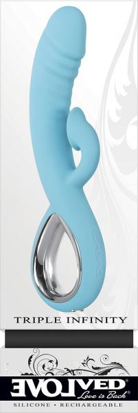 Triple Infinity Blue Rabbit Style Vibrator Sex Toy Product