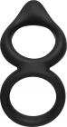Silicone Dual Ring Clitoral Tickler Black Cock Ring Sex Toy Product