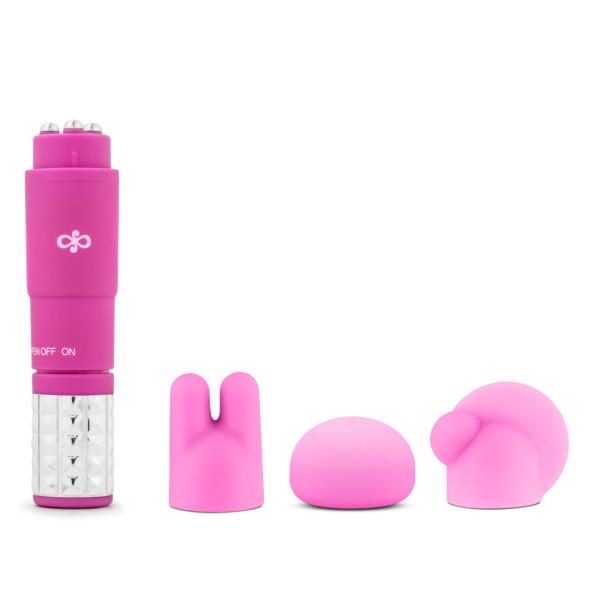 Rose Revitalize Massage Kit with 3 Silicone Attachments Pink Sex Toy Product