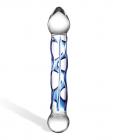 Glas 6.5 inches Full Tip Textured Glass Dildo Clear Sex Toy Product