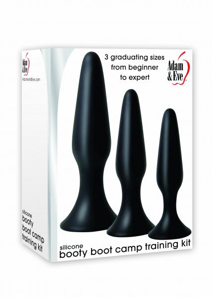 Booty Boot Camp Training Kit 3 Butt Plugs Black Sex Toy Product