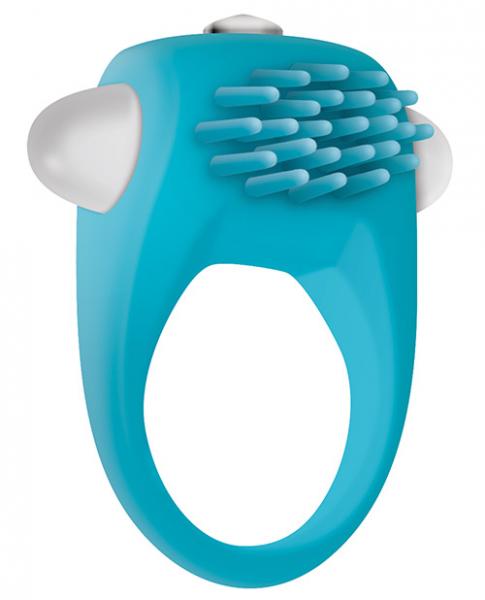 The Teal Tickler Vibrating Cock Ring Sex Toy Product