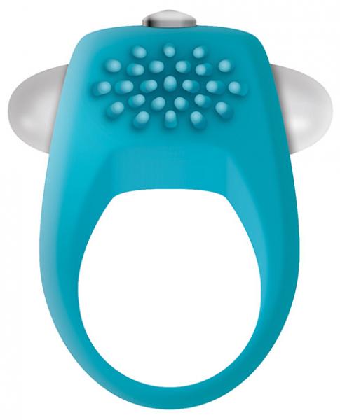 The Teal Tickler Vibrating Cock Ring Sex Toy Product