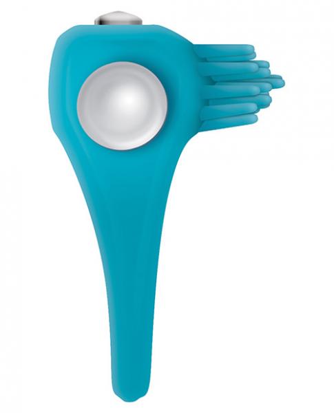 The Teal Tickler Vibrating Cock Ring Sex Toy Product