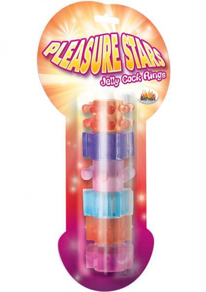 Pleasure Stars Penis Rings 6 Count Assorted Colors Sex Toy Product