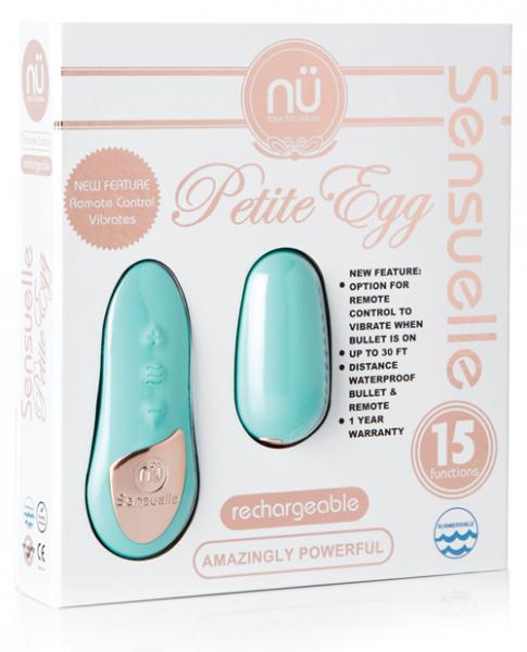 Sensuelle Remote Control Petite Egg Vibrator Teal Blue Image 2