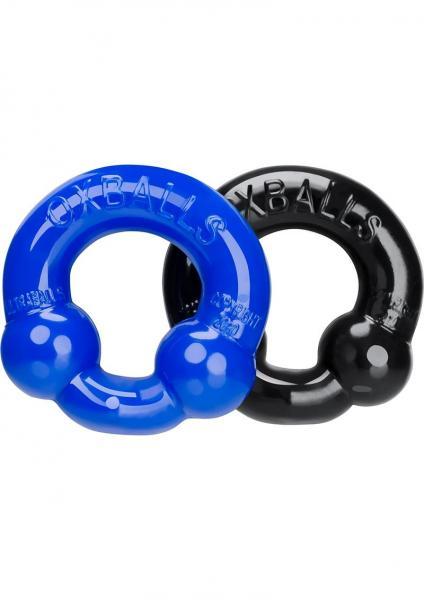 Oxballs Ultraballs Cock Ring 2 Pack Black, Police Blue Sex Toy Product