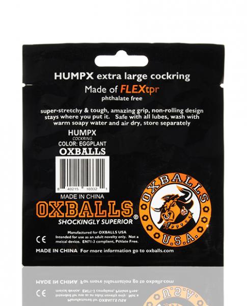 Oxballs Humpx Extra Large Cock Ring Eggplant Purple Sex Toy Product