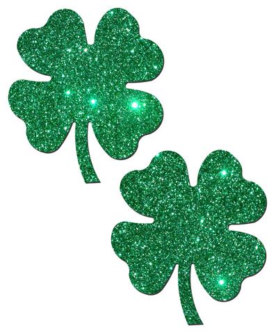 Four Leaf Clover Shamrock Green Pasties O/S Image 1