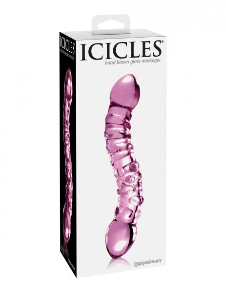 Icicles No. 55 Pink Glass Massager Sex Toy Product