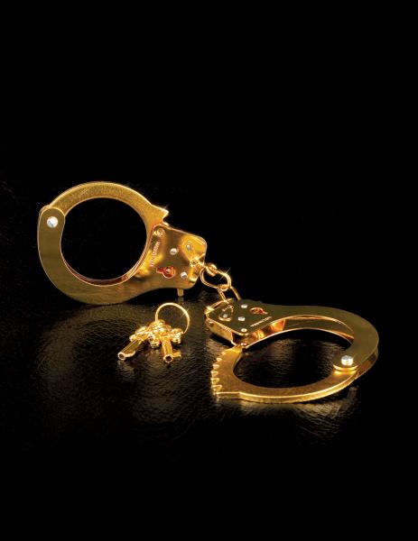 Fetish Fantasy Gold Metal Cuffs Sex Toy Product