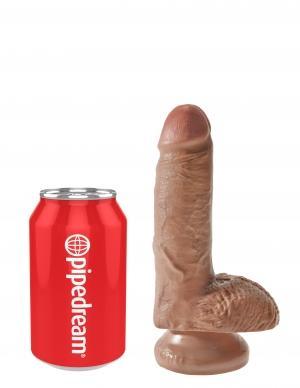 King Cock 7 inches Cock with Balls Tan Dildo Sex Toy Product