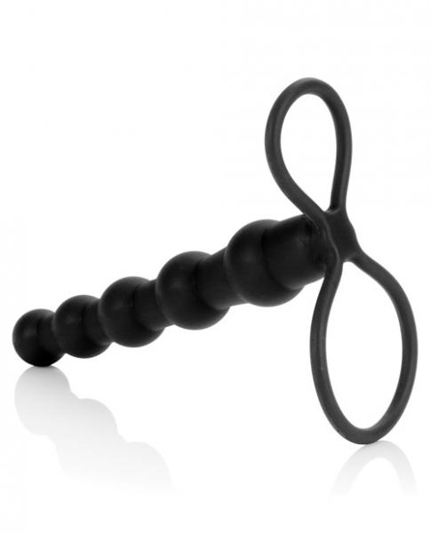 Silicone Love Rider Beaded Dual Penetrator Black Sex Toy Product