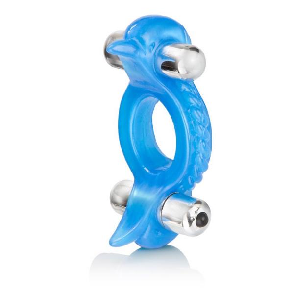 Double Dolphin Enhancer Ring Blue Sex Toy Product