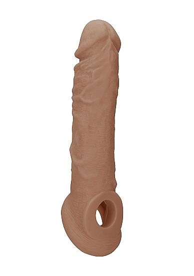 Realrock Penis Sleeve 8in Tan Sex Toy Product