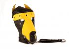 Basic Puppy Play Kit 2 Tone Black Yellow Mask, Tail, Mitts, Carry Pack Sex Toy Product