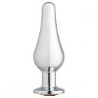 Cloud 9 Gems Silver Chromed Tall Anal Plug Small Sex Toy Product