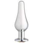 Cloud 9 Gems Silver Chromed Tall Anal Plug Small Sex Toy Product