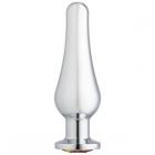 Cloud 9 Gems Silver Chromed Tall Anal Plug Medium Sex Toy Product