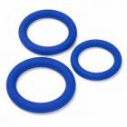 Cloud 9 Pro Sensual Silicone Cock Ring 3 Pack Blue  Sex Toy Product