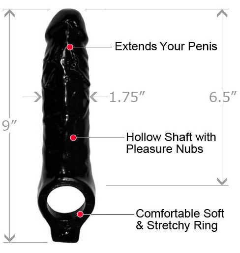 Black Mamba Cock Sheath Penis Extender Sex Toy Product