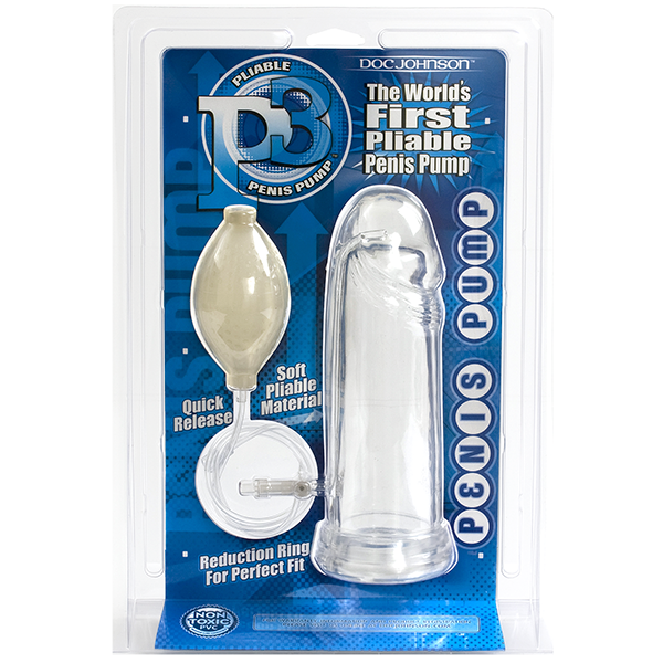 P3 Pliable Penis Pump Clear Sex Toy Product