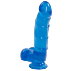 Jelly Jewels Cock Balls Suction Cup Sapphire Blue Sex Toy Product