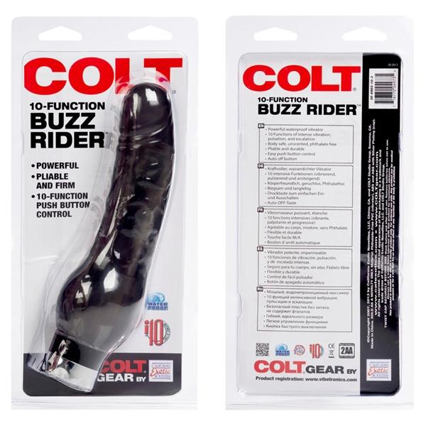 Colt Buzz Rider 10 Function Stimulator Black Sex Toy Product