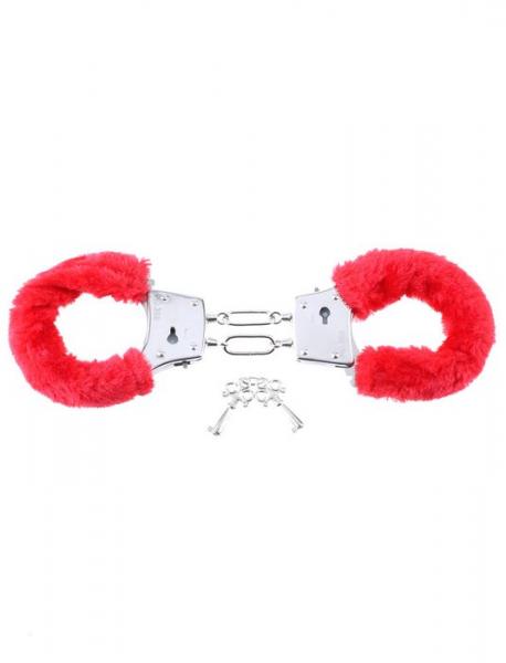 Fetish Fantasy Beginners Furry Cuffs Red Sex Toy Product
