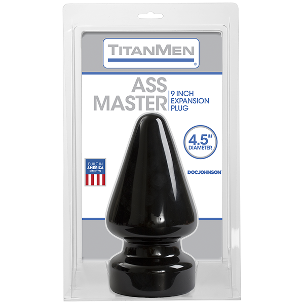 Titanmen Ass Master Butt Plug 4.5 Inches Black Sex Toy Product