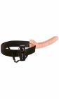 10in Vibrating Hollow Strap On - Beige	 Sex Toy Product