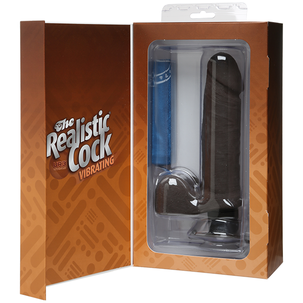 The Vibro Realistic Cock UR3 Vibrator 6 Inch - Brown Sex Toy Product
