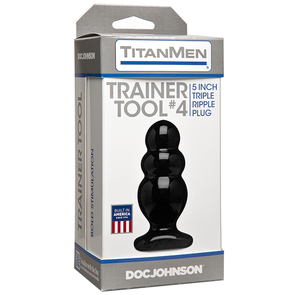 Titanmen Trainer Tool 4 Black Butt Plug Sex Toy Product