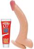 All American Whoppers 8 inches Curved Dong, Balls Beige Sex Toy Product Image 1