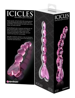 Icicles No 43 Pink Glass Beaded Massager Sex Toy Product