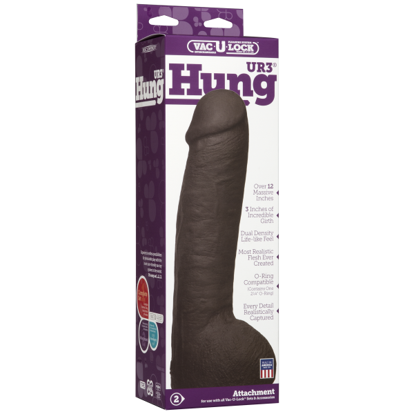 Vac-U-Lock 12" Ultraskyn Hung Dong - Brown Sex Toy Product