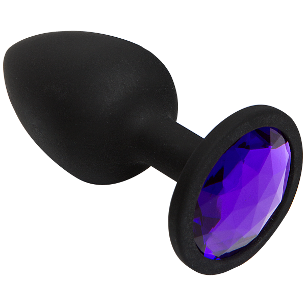 Booty Bling Small Black Plug Purple Stone Sex Toy Product