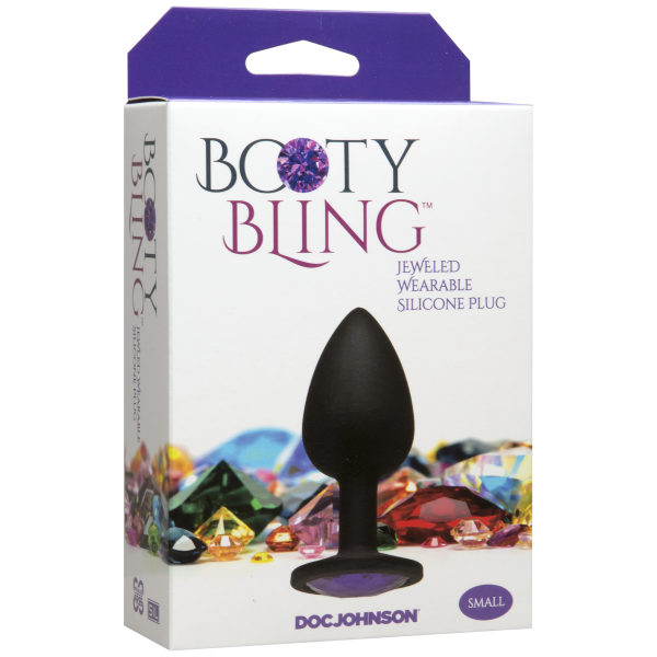 Booty Bling Small Black Plug Purple Stone Sex Toy Product