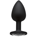 Booty Bling Small Black Plug Silver Stone Sex Toy Product