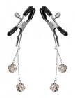 Masters Rhinestone Nipple Clamps Square Clear Sex Toy Product